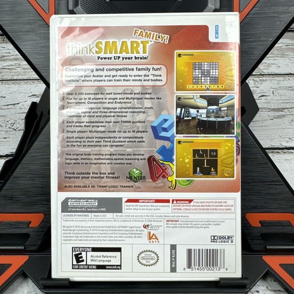 ThinkSMART Family! Wii Game Power UP Your Brain! Educational Family Fun - Picture 2 of 3